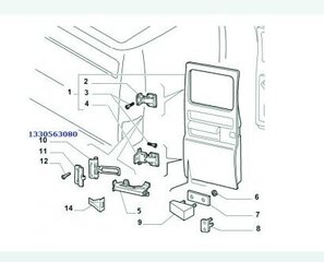 Tagumise Ukse Stopper, Vasakule Paremale, Citroen Jumper Peugeot Boxer Fiat Ducato 1994-2006,1304902080, ME Premium hind ja info | Lisaseadmed | kaup24.ee