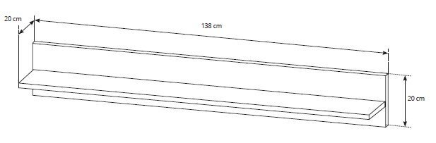 Riiul Arco, tamm/hall hind ja info | Riiulid | kaup24.ee