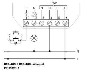 BIS-408 LED sisse-välja bistabiilne relee hind ja info | Muundurid, inverterid | kaup24.ee