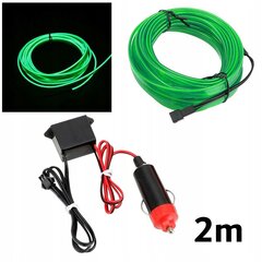 Neon Wire Auto Ambient Light 2m Roheline, ME Premium hind ja info | Autopirnid | kaup24.ee