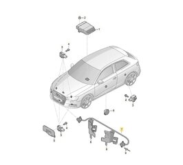 AUDI A3 8V esiosa jalakäijate kaitse põrutusandur Ehtne 8V0959109E hind ja info | Lisaseadmed | kaup24.ee