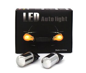 P27W LED 2x 3156 12-24V CANBUS oranž PREMIUM lambid hind ja info | Autopirnid | kaup24.ee