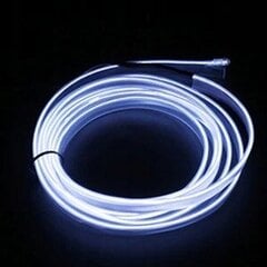 Neon Wire Ambient Car Light 5m White Race, ME Premium hind ja info | Auto salongitarvikud | kaup24.ee