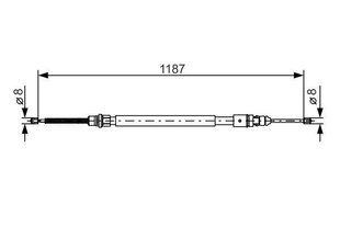 BOSCH käsipiduri tross Renault Laguna I Hatchback (b56) 1987477472 1J0609721AQ hind ja info | Lisaseadmed | kaup24.ee