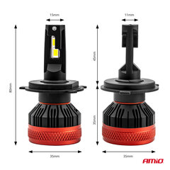 LED esitule pirnid H4 90W X3 Series Canbus AMiO 02979 hind ja info | Autopirnid | kaup24.ee