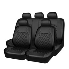 ECOSHRAFT CAR SEAT COVERS BLACK Elegant UNIVERSAL 5pcs цена и информация | Автомобильные чехлы, аксессуары | kaup24.ee