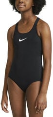 Nike Ujumiskostüümid Nk G Ess Racerback Black NESSB711 001 NESSB711 001/S hind ja info | Tüdrukute trikood | kaup24.ee