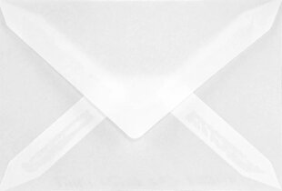 Dekoratiivsed ümbrikud Golden Star, läbipaistvad, C7 8,1x11,4, Extra White valge, 500 tk. цена и информация | Конверты, открытки | kaup24.ee