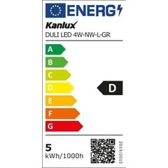 Светильник для лестниц DULI LED 4W NW L GR цена и информация | Настенные светильники | kaup24.ee