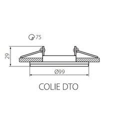 Алюминиевый круглый светильник COLIE DTO-G цена и информация | Монтируемые светильники, светодиодные панели | kaup24.ee