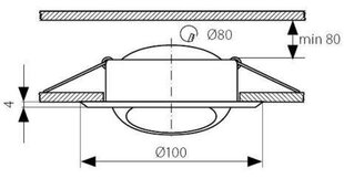 Kanlux sisseehitatud lamp Argus CT-2117 GM hind ja info | Süvistatavad ja LED valgustid | kaup24.ee