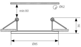 Kanlux sisseehitatud lamp Martin CT-S80 AB hind ja info | Süvistatavad ja LED valgustid | kaup24.ee