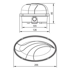 Светильник Puma Oval 3189M цена и информация | Потолочные светильники | kaup24.ee