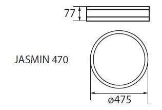 Kanlux laevalgusti Jasmin 470-WE цена и информация | Laelambid | kaup24.ee