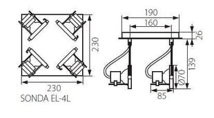 Kanlux laelamp Sonda EL-4L hind ja info | Laelambid | kaup24.ee