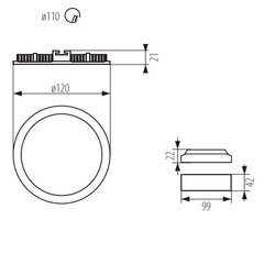 Kanlux sisseehitatud LED lamp Rounda V2LED6W-NW-W hind ja info | Süvistatavad ja LED valgustid | kaup24.ee