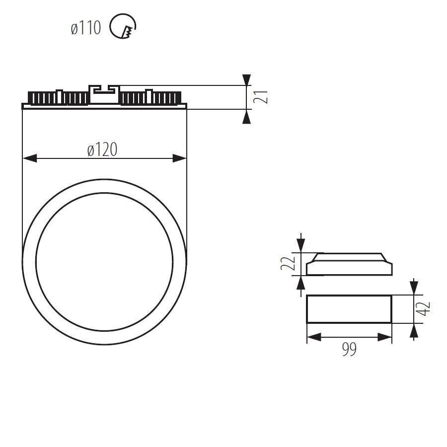 Kanlux sisseehitatud LED lamp Rounda V2LED6W-NW-W hind ja info | Süvistatavad ja LED valgustid | kaup24.ee