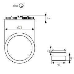 Kanlux sisseehitatud LED lamp Rounda V2LED12W-NW-W hind ja info | Süvistatavad ja LED valgustid | kaup24.ee