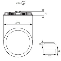 Kanlux sisseehitatud LED lamp Rounda V2LED18W-NW-SR hind ja info | Süvistatavad ja LED valgustid | kaup24.ee