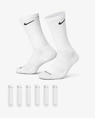 Носки Nike EVERYDAY CSH CRW 6 шт., белого цвета цена и информация | Meeste sokid | kaup24.ee