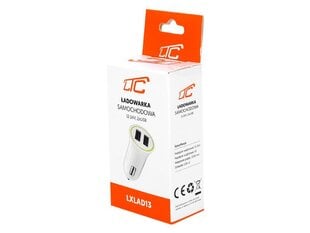 LTC 2 x USB, autolaadija, 12-24 V, 5 V | 2,1 A, valge. hind ja info | Turvasüsteemid ja 12V seadmed | kaup24.ee