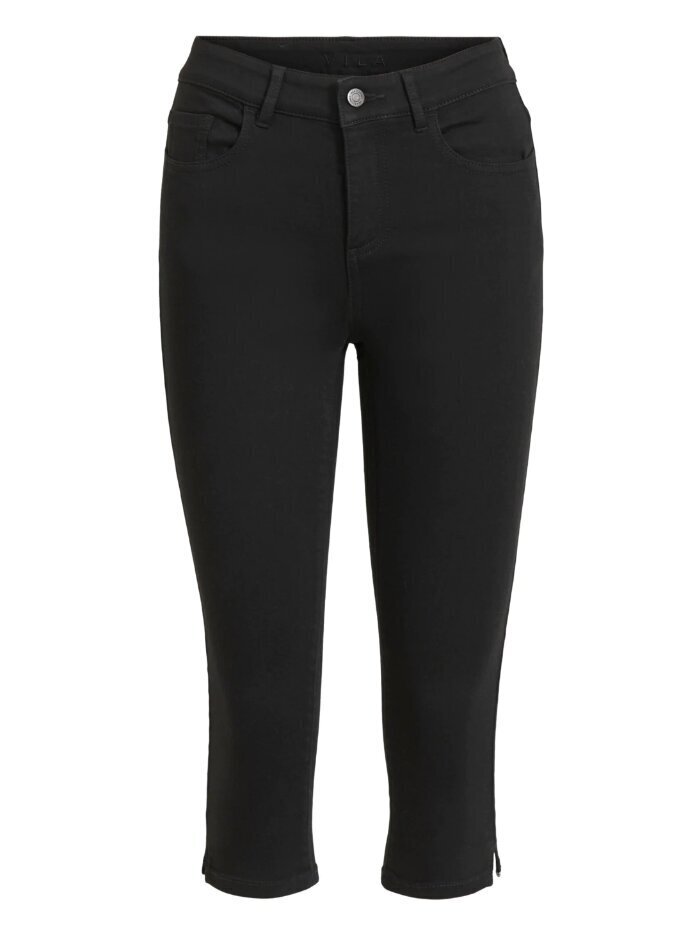 Vila Naised Vicommit Rwre 14057378 Capri Trousers Must XS, L цена и информация | Naiste püksid | kaup24.ee