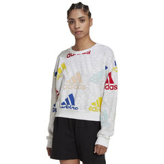 Толстовка без капюшона женская Adidas Essentials Multi-Coloured Белый цена и информация | Спортивная одежда для женщин | kaup24.ee