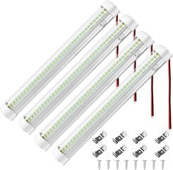 4x108 LED-sisemine valgustus, 12 V-80 V LED-baar sisse/välja lülitiga, auto sisemise valguse lugemislamp Leumer Lamp auto mootorraua kaubiku bussi haagissuvila paadiköögi vannituba [energiaklass A+] hind ja info | Autopirnid | kaup24.ee