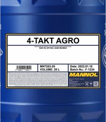 Mannol 4-Takt Agro SAE 30 API SG, 20 Liteerit hind ja info | Mootoriõlid | kaup24.ee