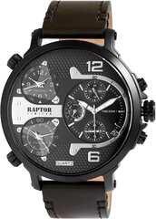 Raptor Limited Maxx Men's Clock analoogkvarts 3 ajavöönd RA20130 (tumeroheline must) B09XHPKCCQ hind ja info | Meeste käekellad | kaup24.ee