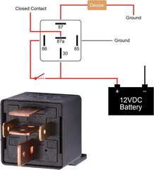 Ehdis 5 tükki relais 12v 80a 5 pin auto relais spdt releed automaatseks mootori alglaadimiseks hind ja info | Lisaseadmed | kaup24.ee