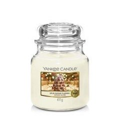 Свеча Yankee Candle средняя банка с пряным сахаром Flurries 411 г цена и информация | Подсвечники, свечи | kaup24.ee