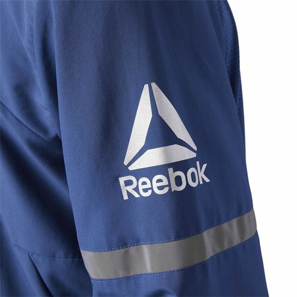 Meeste Spordijakk Reebok Run Woven Tumesinine hind ja info | Meeste spordiriided | kaup24.ee