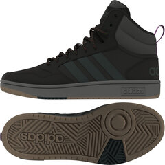 Naiste igapäevatossud HOOPS 3.0 MID Adidas GZ6681 Must hind ja info | Naiste spordi- ja vabaajajalatsid | kaup24.ee