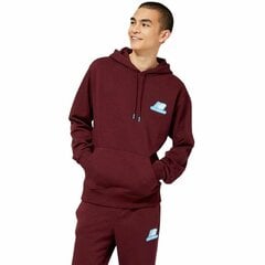 Толстовка с капюшоном мужская New Balance Essentials Stacked Rubber Тёмно Бордовый цена и информация | Мужские толстовки | kaup24.ee