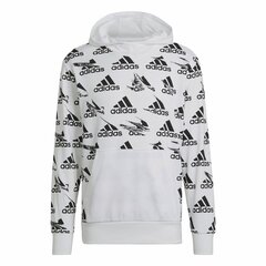 Dressipluus kapuutsiga, meeste Adidas Essentials Brandlove Valge hind ja info | Meeste pusad | kaup24.ee