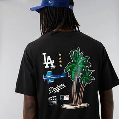 Lühikeste varrukatega T-särk, meeste New Era Los Angeles Dodgers MLB City Graphic Oversized Must hind ja info | Meeste T-särgid | kaup24.ee