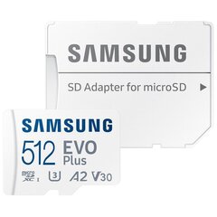 Atmiņas karte Samsung microSD EVO Plus 512GB цена и информация | Карты памяти для фотоаппаратов, камер | kaup24.ee