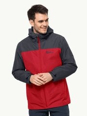 Мужская куртка JACK WOLFSKIN Taubenberg 3in1 Adrenaline Red, красная / черная цена и информация | Мужские куртки | kaup24.ee