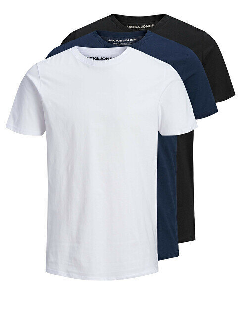 3 PACK - meeste T-särk JJEORGANIC Slim Fit 12191759 Must 1Must 1Navy 1Valge hind ja info | Meeste T-särgid | kaup24.ee