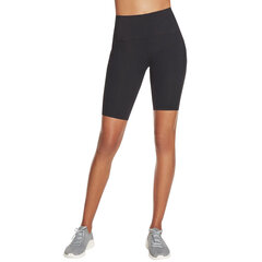 Skechers Go Walk High Waisted Bike Short, Women's shorts, Must värv hind ja info | Naiste spordiriided | kaup24.ee