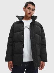 CALVIN KLEIN JEANS Badge Oversized Puffer Black 560074336 hind ja info | Meeste joped | kaup24.ee