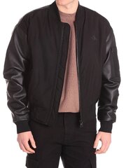 Мужская куртка CALVIN KLEIN JEANS Faux Leather Bomber 560075060, черная цена и информация | Мужские куртки | kaup24.ee