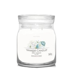 Yankee Candle SIGNATURE medium BABY POWDER цена и информация | Подсвечники, свечи | kaup24.ee