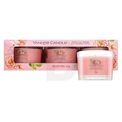 Yankee Candle Fresh Cut Roses 3 x 37 g hind ja info | Küünlad, küünlajalad | kaup24.ee