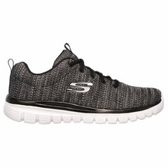 Spordijalatsid Skechers Graceful Twisted Fortune Daam Must hind ja info | Naiste spordi- ja vabaajajalatsid | kaup24.ee