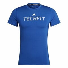 Lühikeste varrukatega T-särk, meeste Adidas techfit Graphic Sinine цена и информация | Мужская спортивная одежда | kaup24.ee