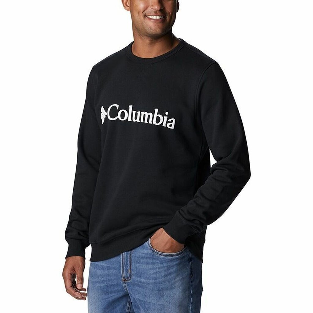 Dressipluus ilma kapuutsita, meeste Columbia Logo Fleece Crew Must цена и информация | Meeste pusad | kaup24.ee