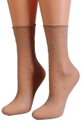 AMY beežid tähemustriga õhukesed sokid AMYvisonesocks-36-40 цена и информация | Женские носки | kaup24.ee