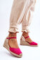 Suede Espadrilles Wedge Sandaalid Fuksia Cammer hind ja info | Naiste sandaalid | kaup24.ee